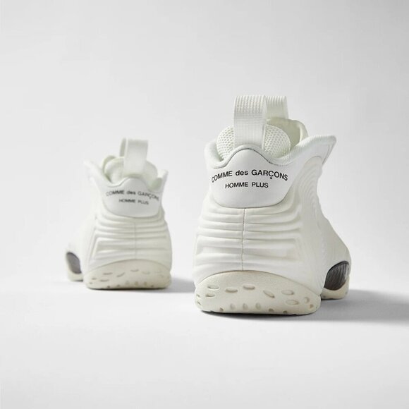 Nike COMME des GARCONS Homme Plus Nike Foamposite in White New with Box Sneakers - Picture 15 of 16